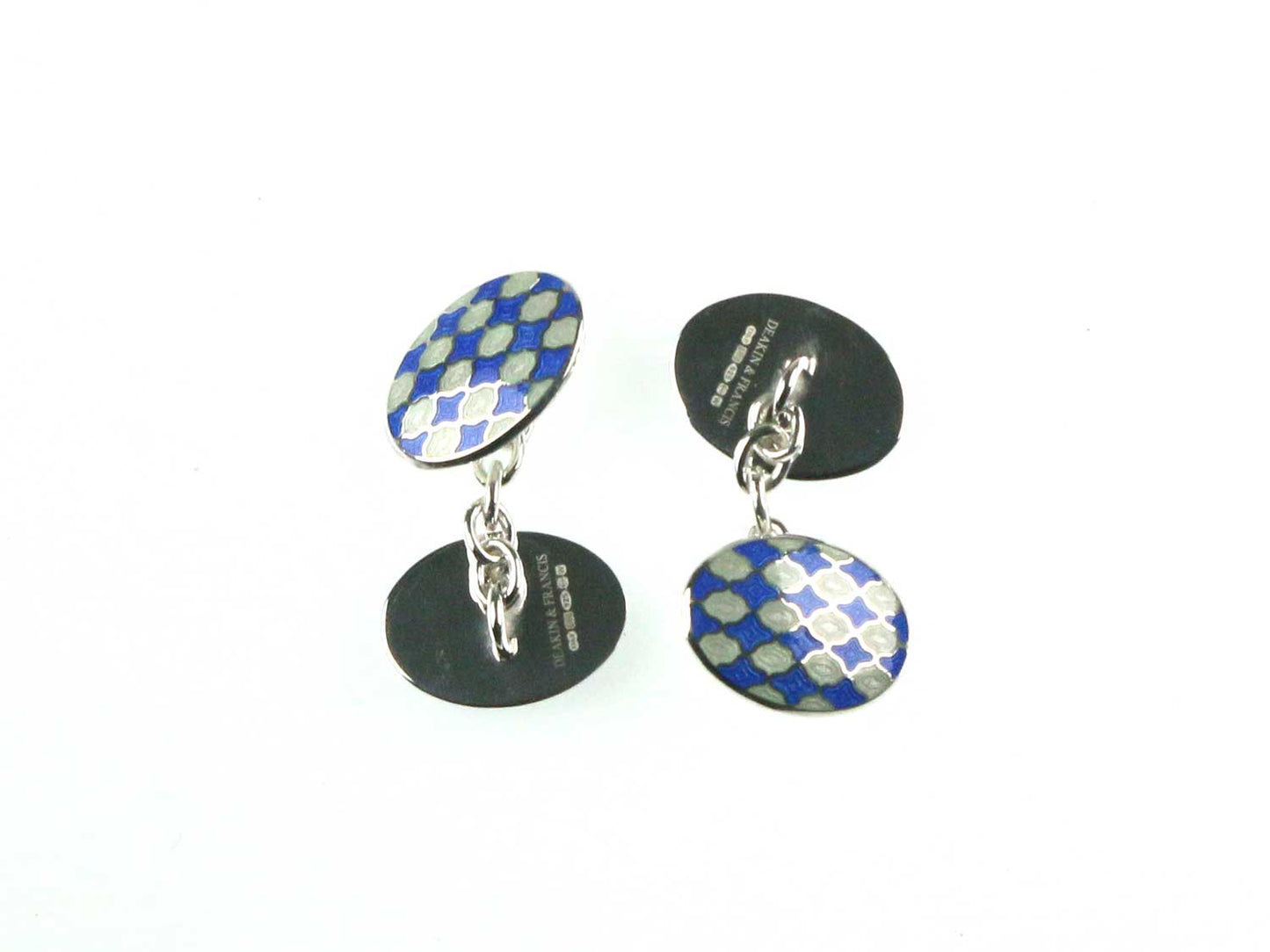 Harlequin Sterling Silver & Vitreous Enamel Cufflinks 189
