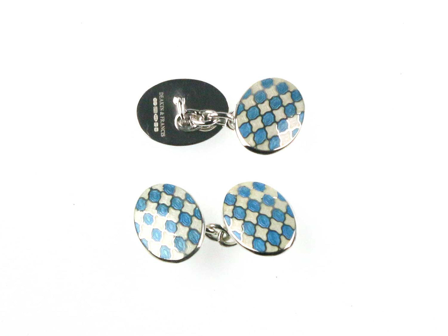 Harlequin Sterling Silver & Vitreous Enamel Cufflinks 189