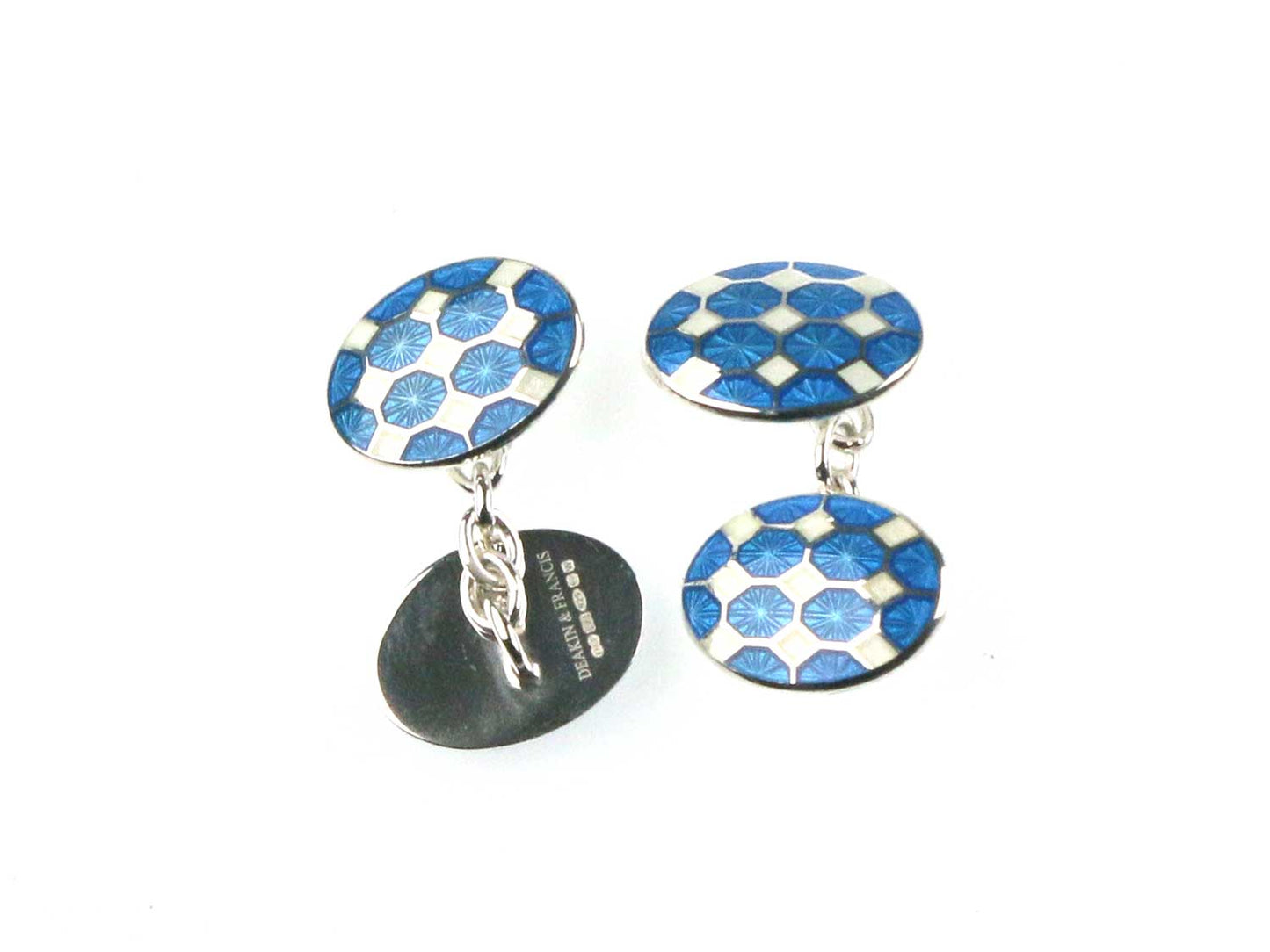 Portcullis Sterling Silver and Vitreous Enamel Cufflinks 221