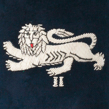 Regimental Velvet Slippers XII close Lancashire Regiment