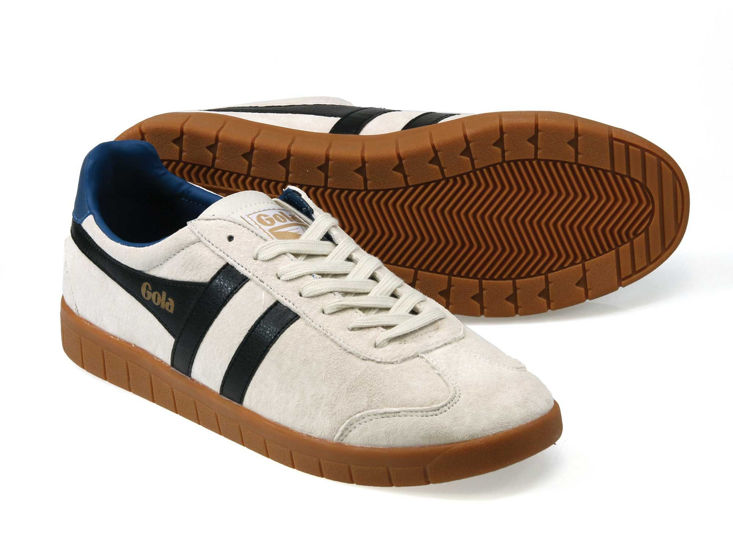off white sneaker with black stripe