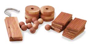 Cedar Balls Blocks Rings Pack