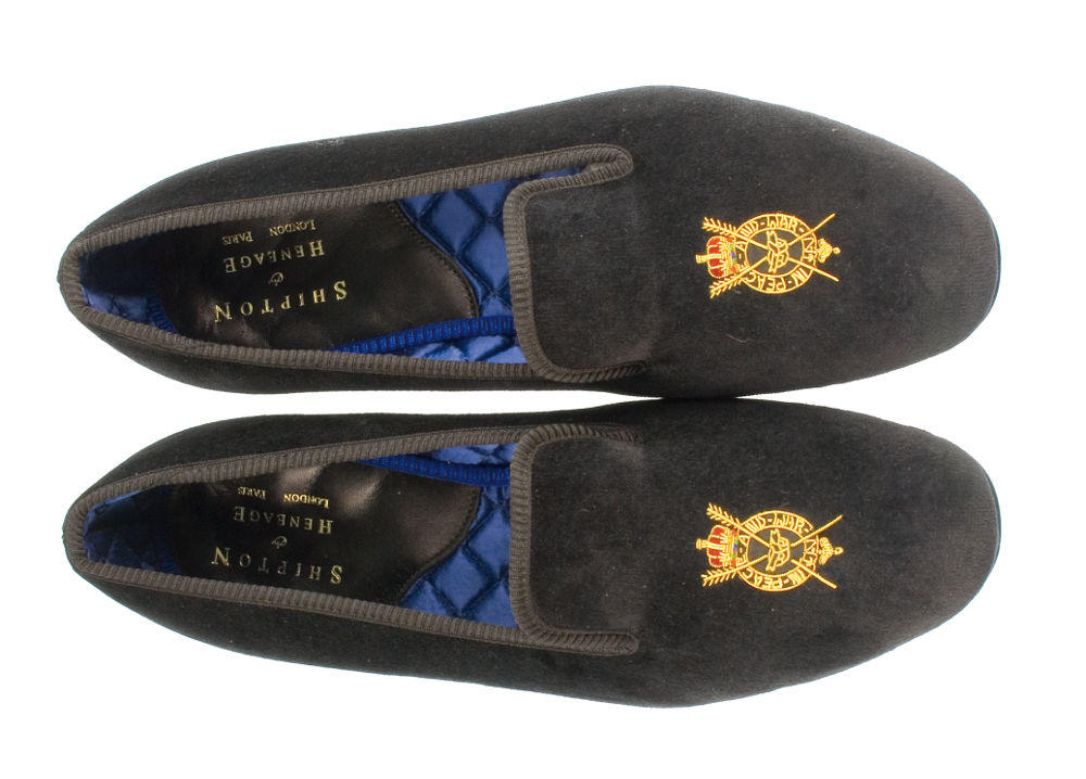 Regimental Velvet Slippers I Pair