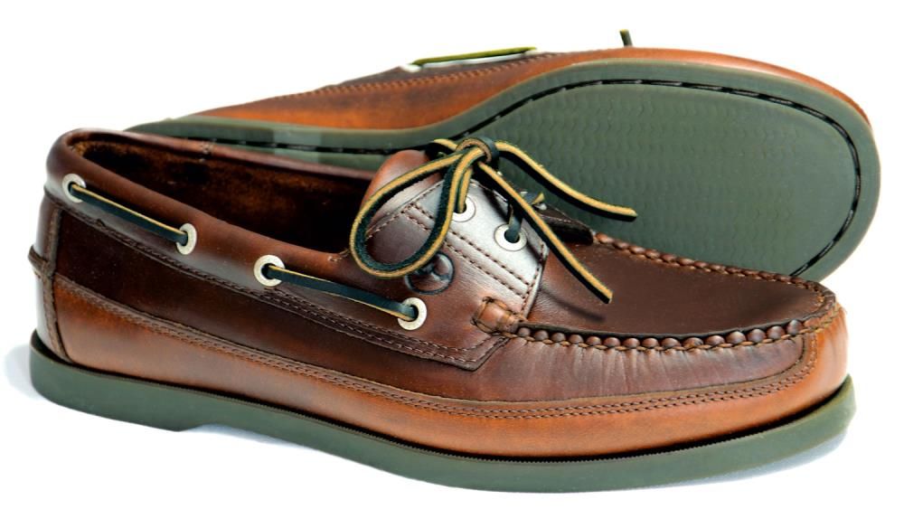 Augusta Mens Elk Brown Sailing Shoe