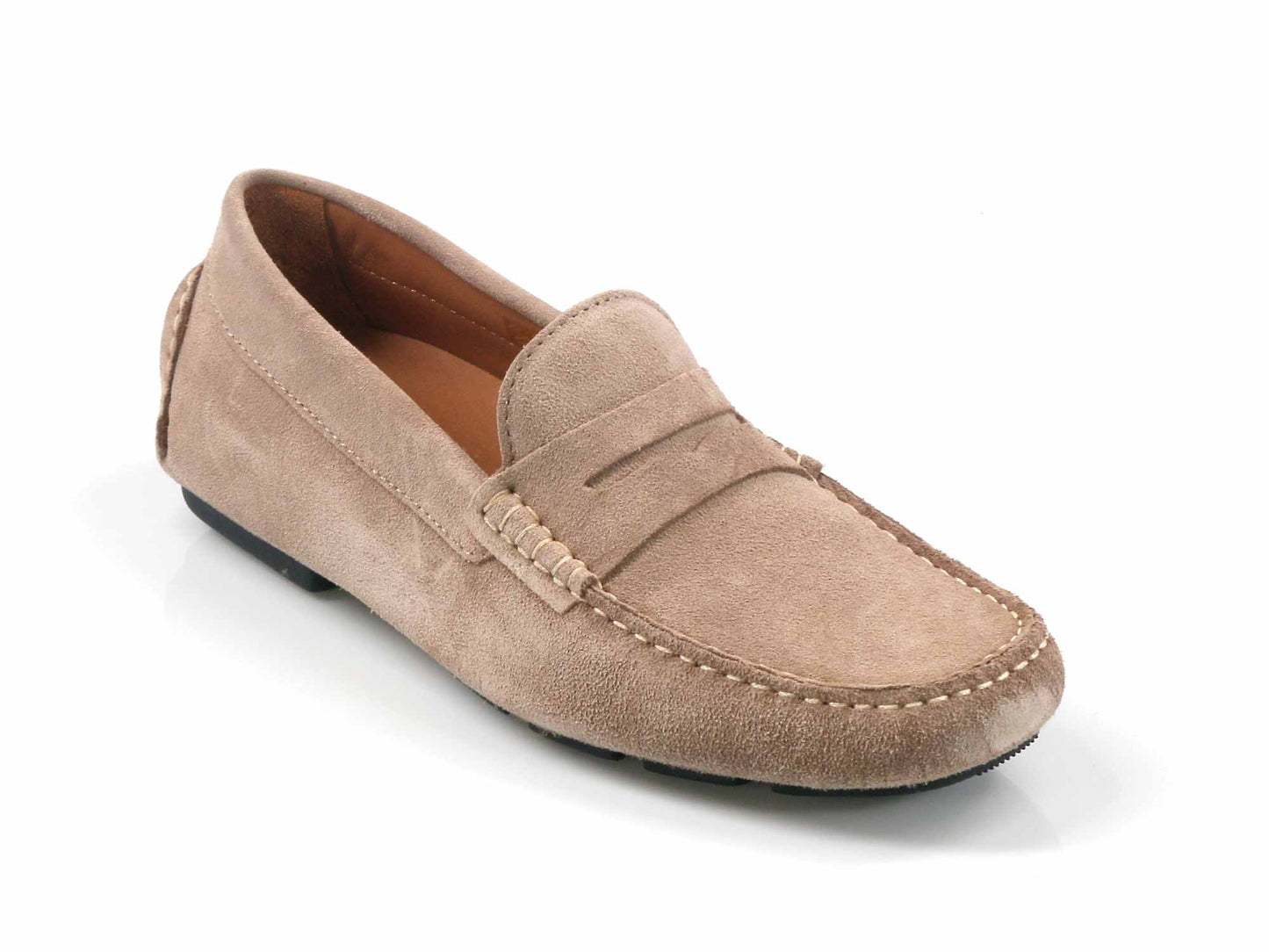 AVOLA Mens Beige Suede Driving Shoe