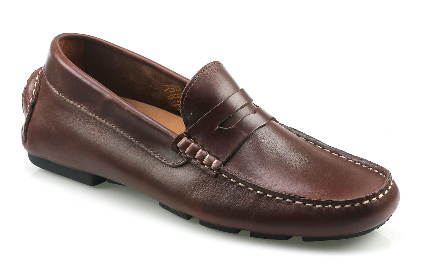 AVOLA Men's Chestnut Calf Driving Shoe Side