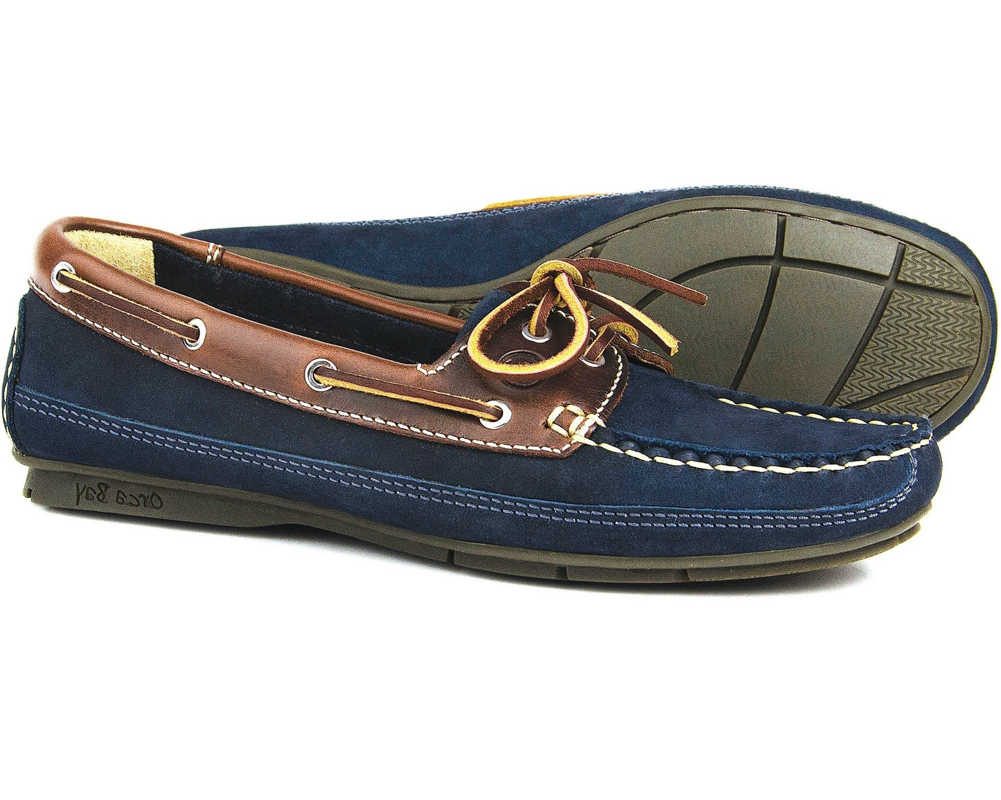 Bahamas Ladies Indigo & Saddle Brown Deck Shoe