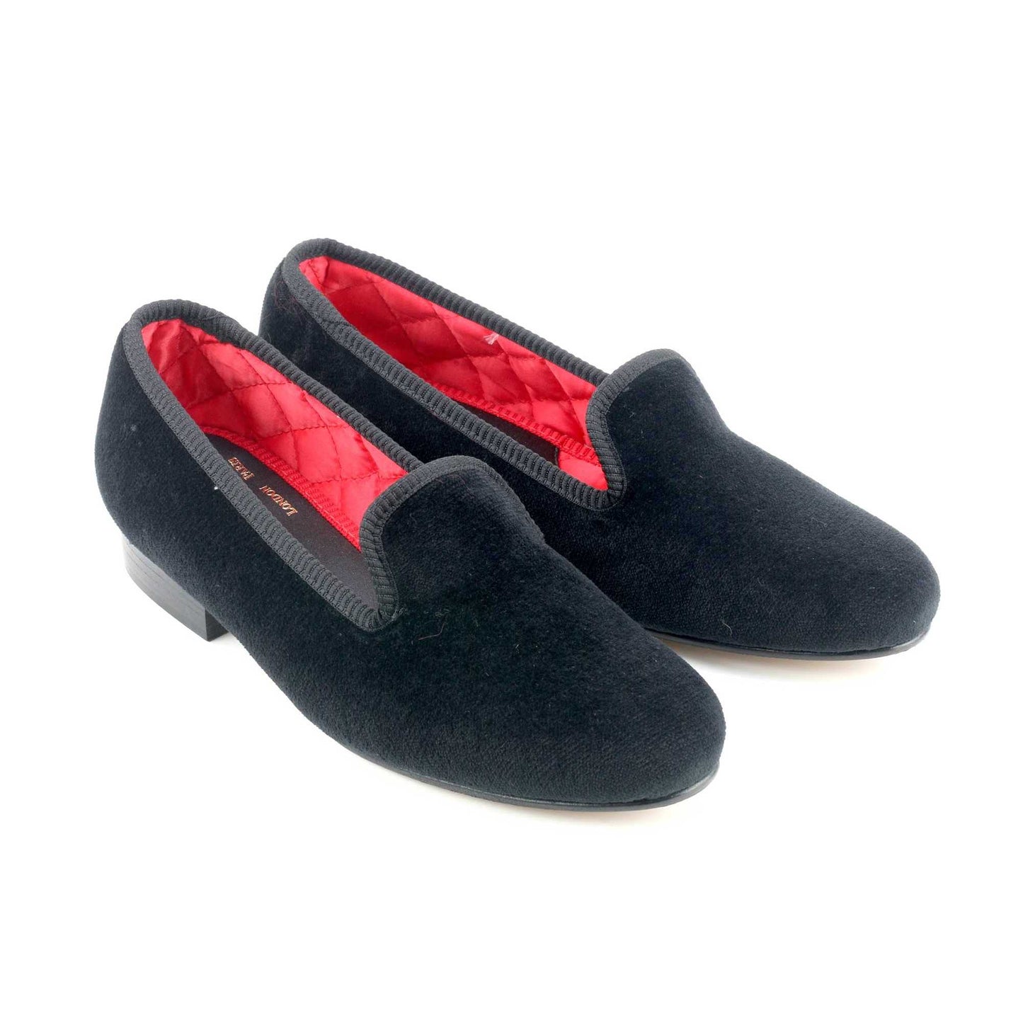 Ladies Black Velvet Slipper - UK 3.5