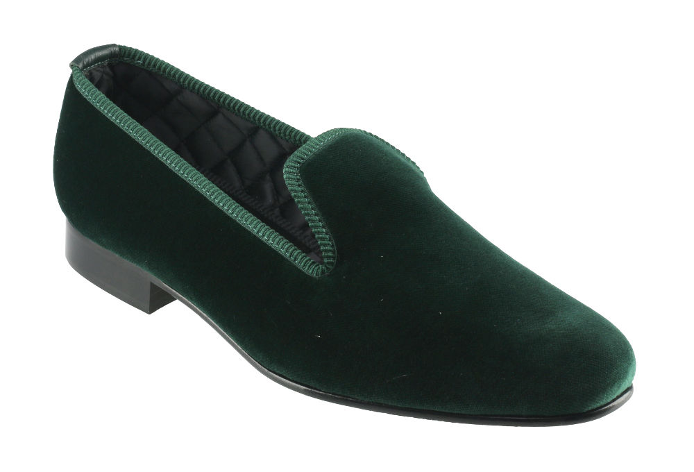 Luxury Green Velvet Albert Slipper