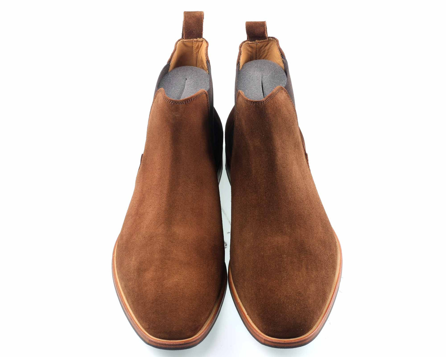 Brompton Mens Tobacco Brown Suede Chelsea Boots Front