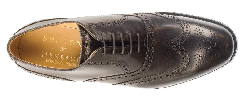 Bute Black Full Brogue Top Down