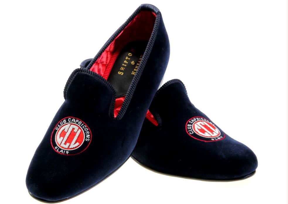Capricorns Ski Club Velvet Slippers