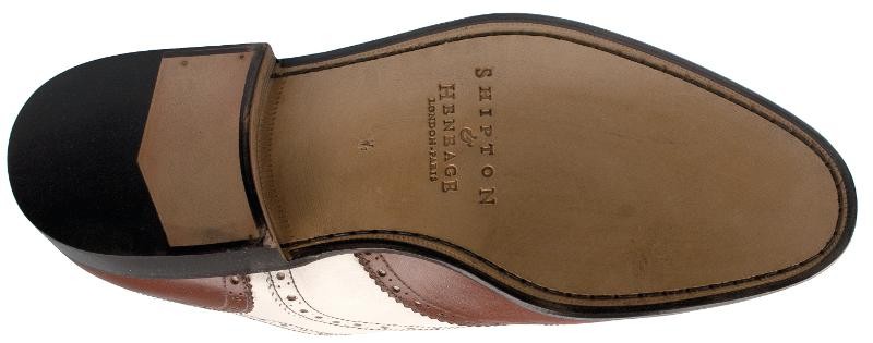 Charleston Brown & White Two Tone Brogue Sole