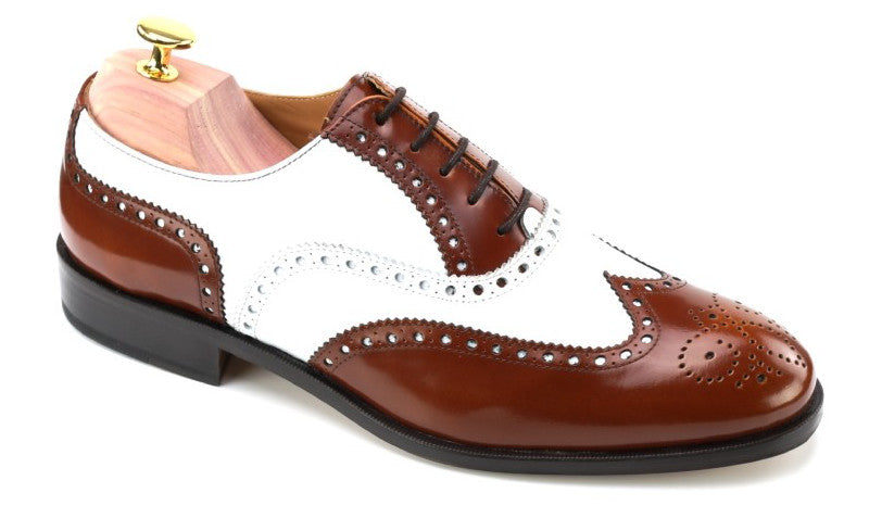Charleston Brown & White Two Tone Brogue