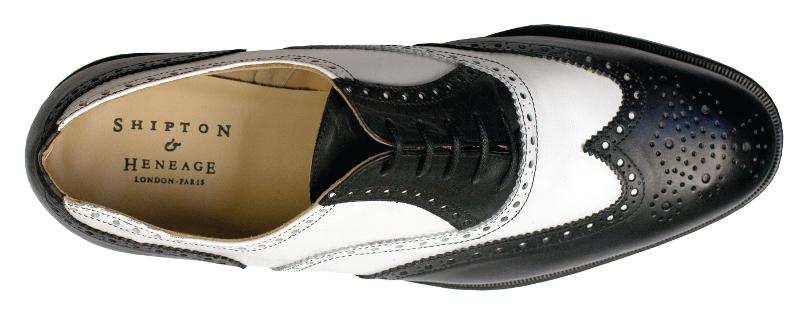 Chicago Black & White Two Tone Brogue Top