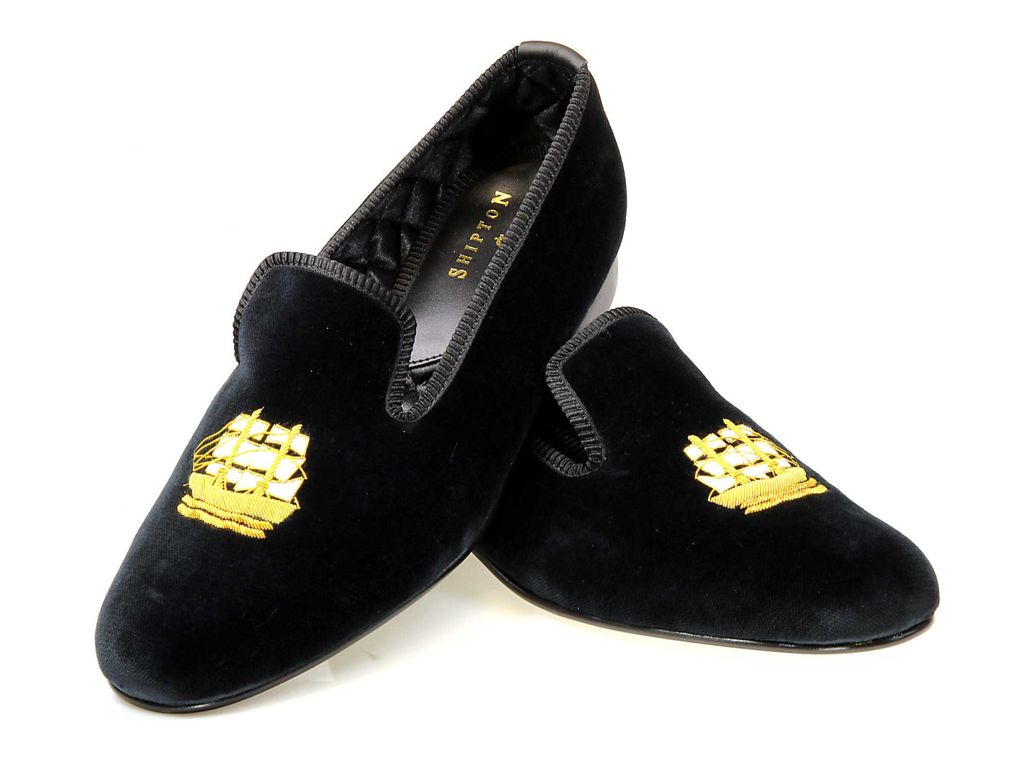 Clipper Embroidered Velvet Slipper