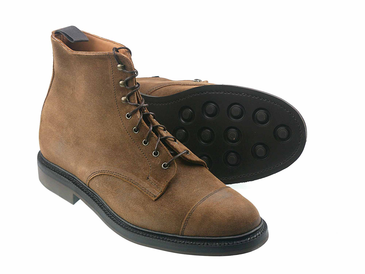 Craig Mens Light Brown Waxy Suede Boot with Rubber Sole