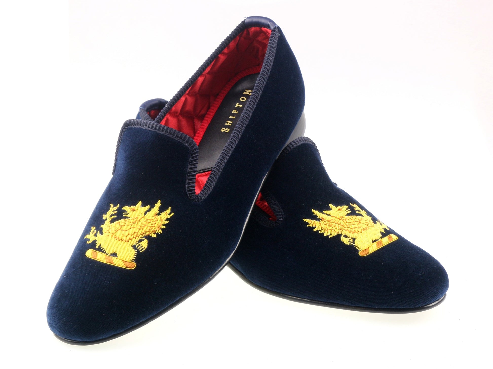 Family Crested Velvet Slippers III