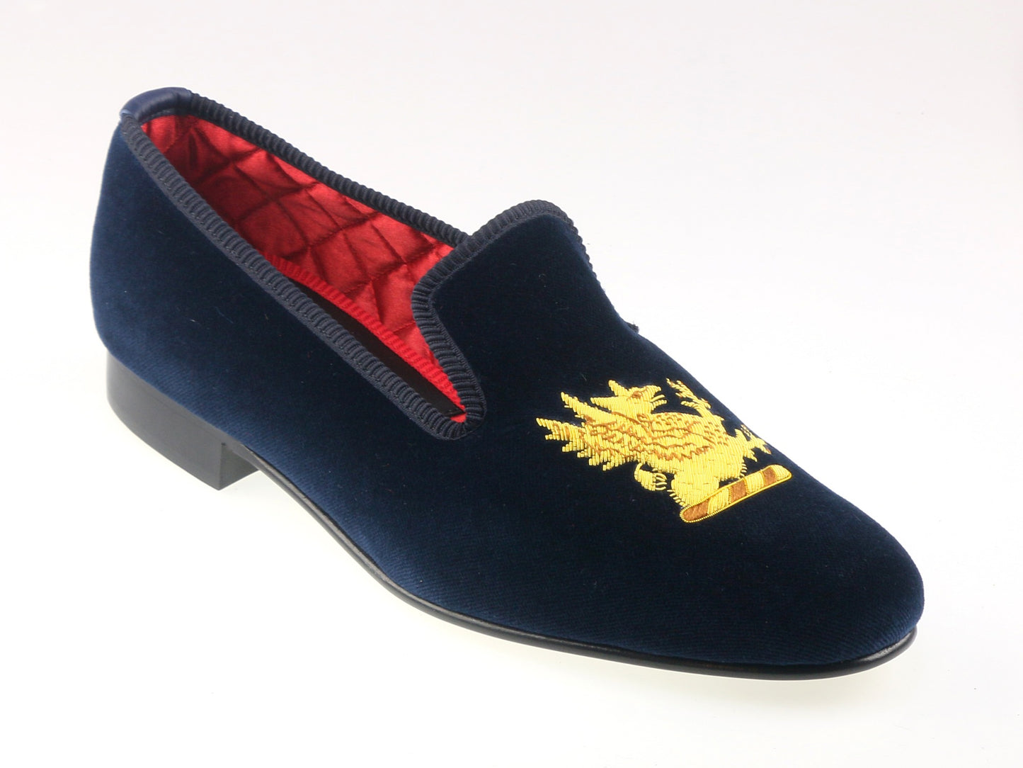Family Crested Velvet Slippers