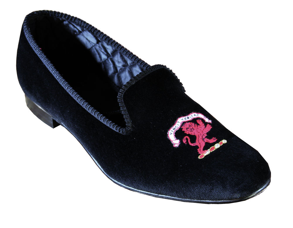 Family Crested Velvet Slippers III