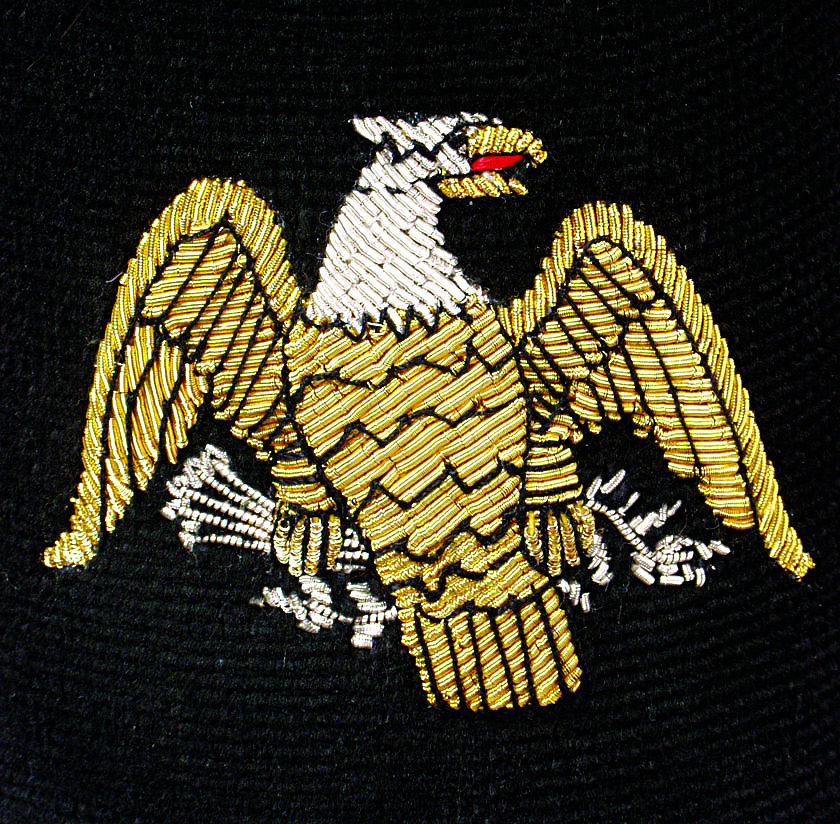 White Headed Eagle Embroidered Velvet Slipper