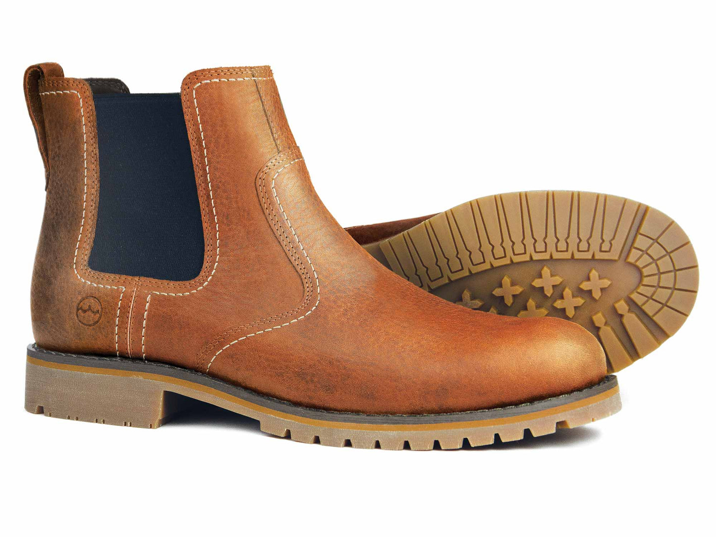 Exmoor Mens Havana Brown Leather Chelsea Boot