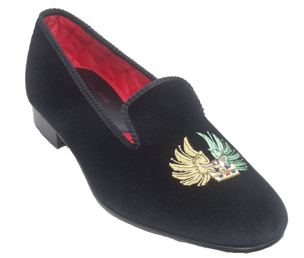 Family Crested Velvet Slippers IV