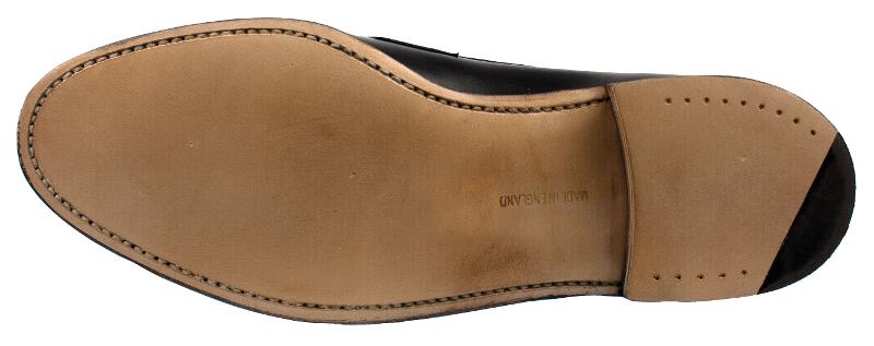 Arran Mens Black Calf Loafer Sole