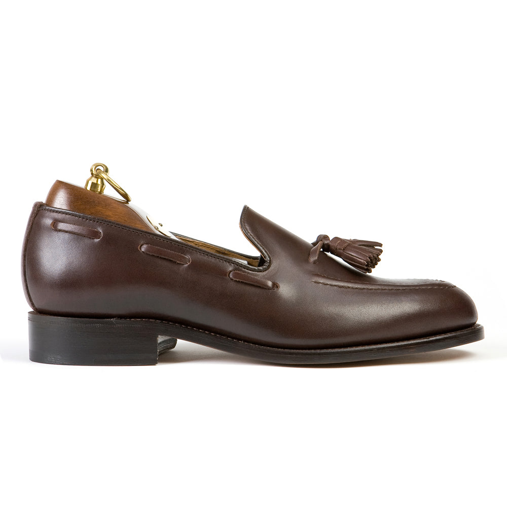 FINCHLEY Brown Tassel Loafer Side