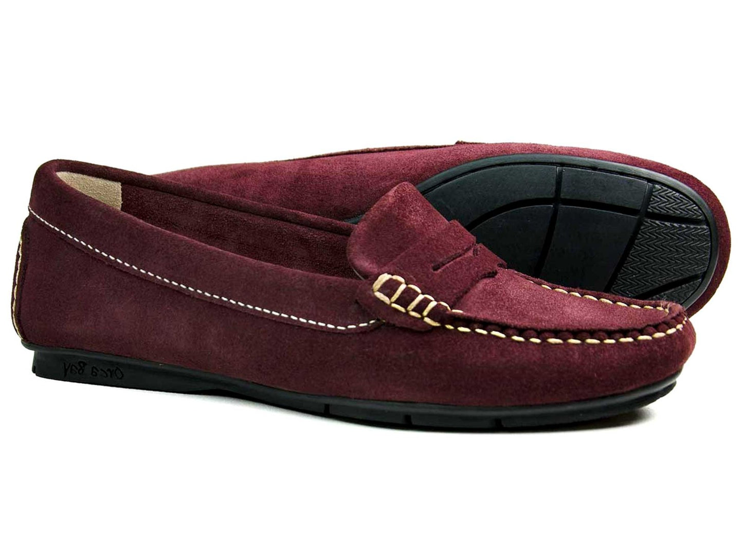 Florence Ladies Burgundy Suede Driving Shoe