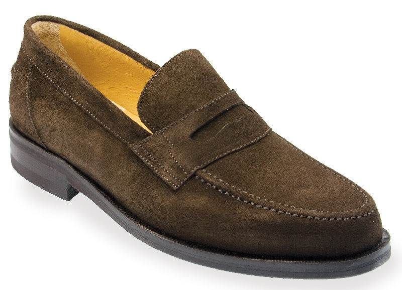 Cam Mens Chocolate Brown Suede Loafer With Rubber Sole – Shipton
