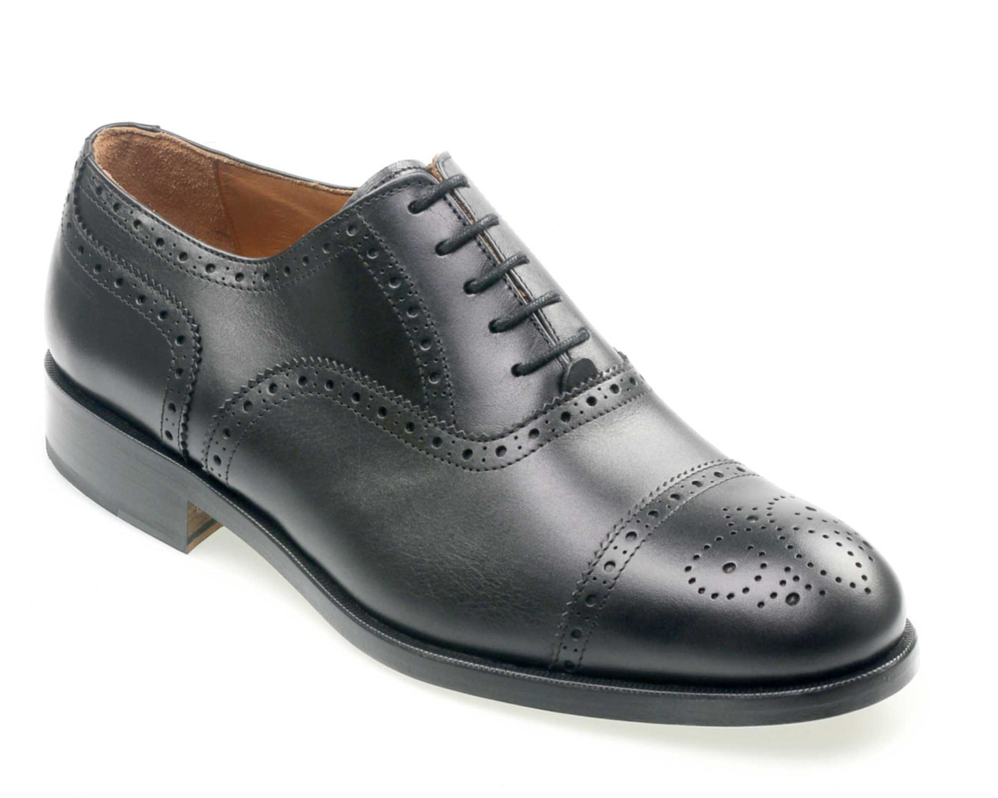 Kennet WIDE Mens Black Half Brogue