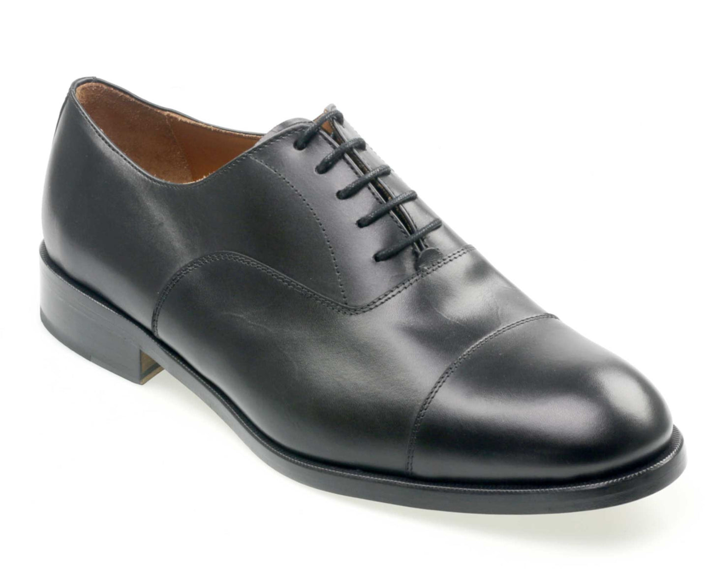Leven WIDE Mens Black Oxford