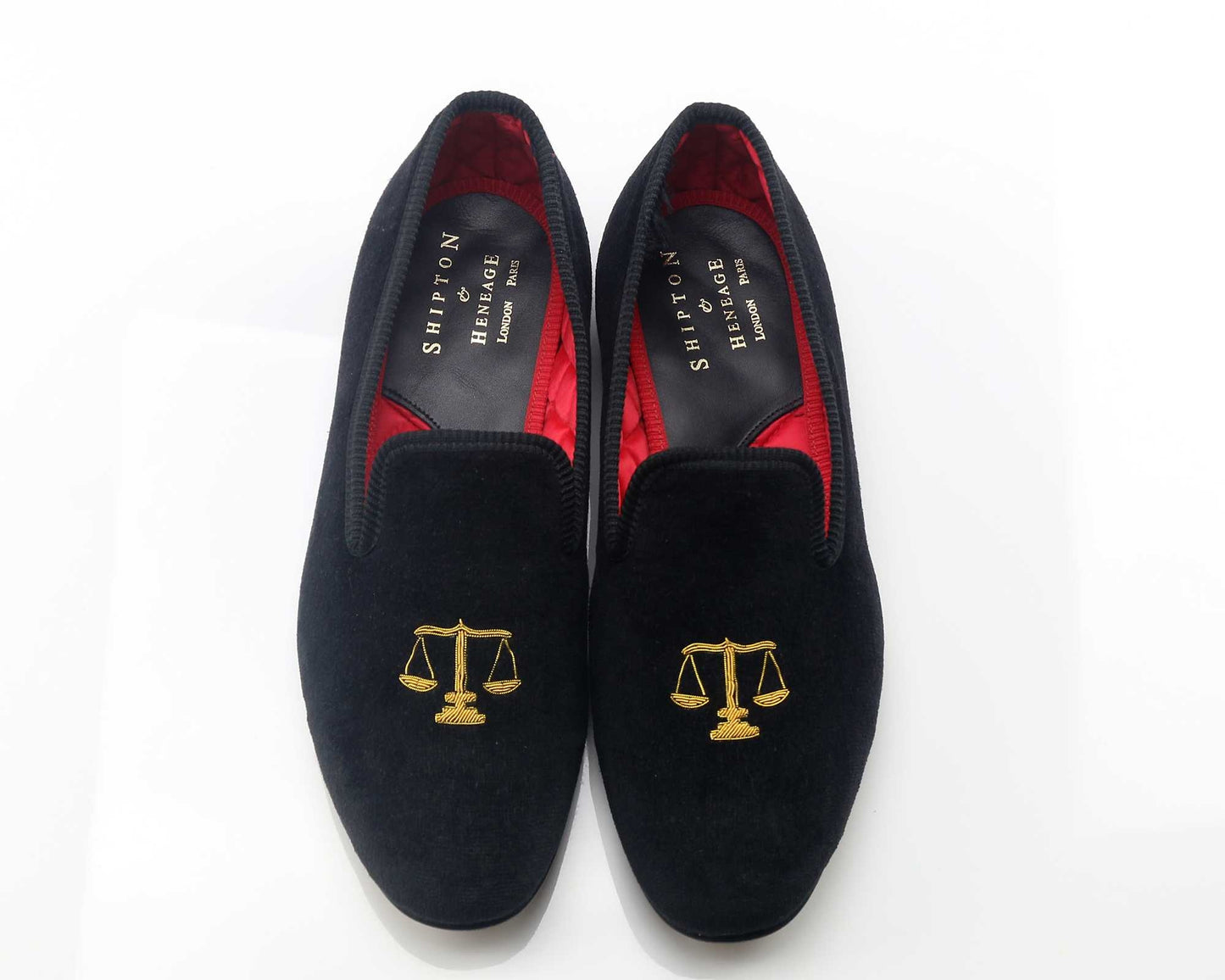 Mens Scales of Justice Motif Slippers UK 7.5