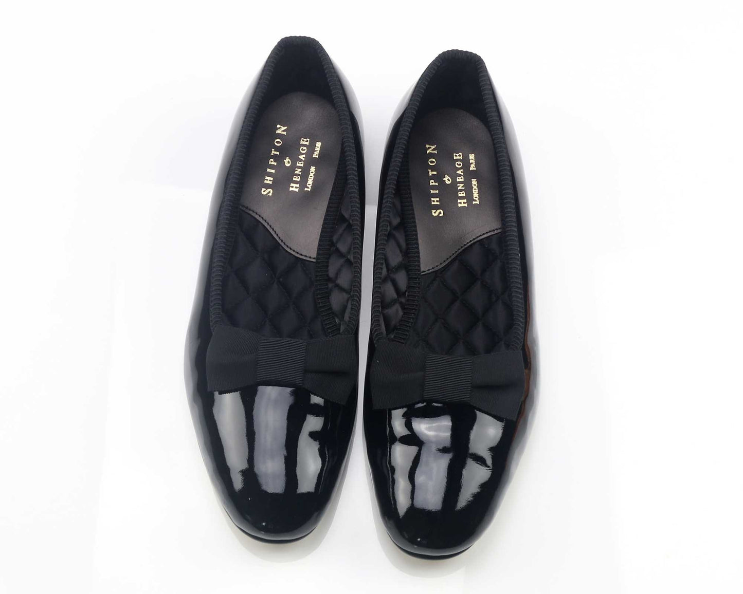 NARROW Mens Black Patent Pump - UK 7