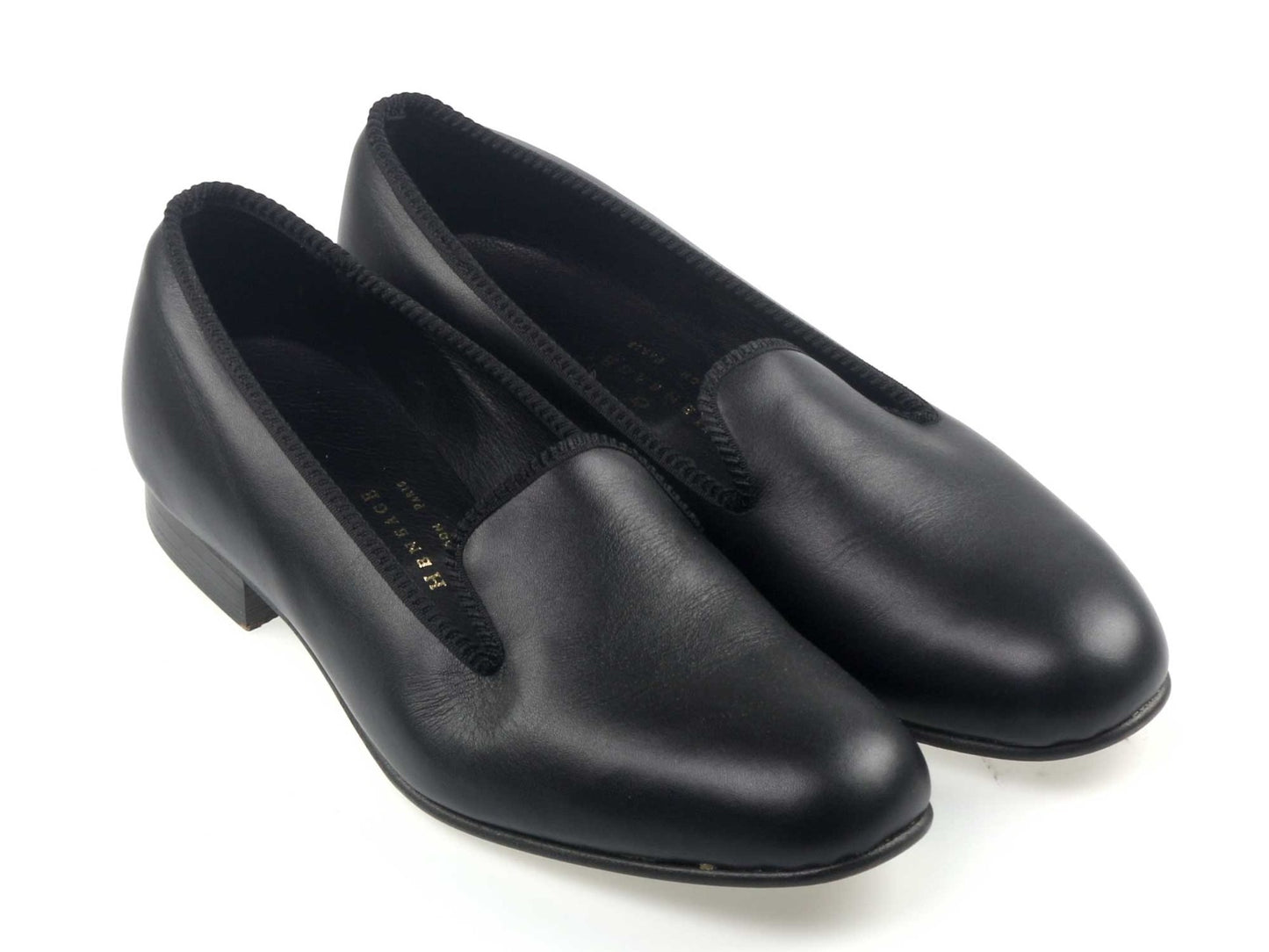 Mens Black Leather Slipper - UK 6.5