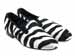 Mens WIDE Faux Zebra Fabric Slipper - UK 10.5