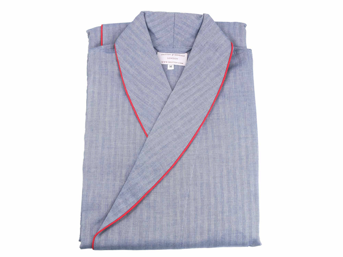 Mens Rioja Herringbone Cotton Dressing Gown