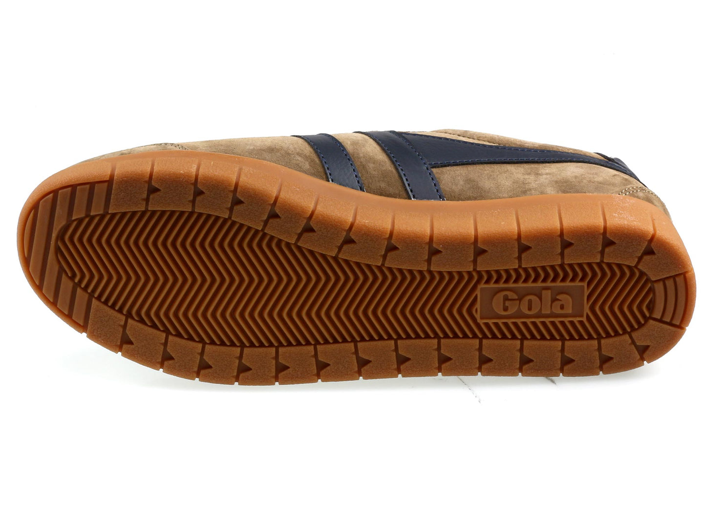 Hurricane Mens Light Brown Navy Suede Classic Trainers