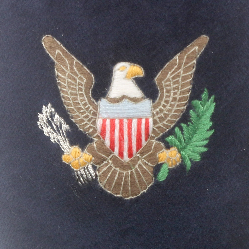 Great Seal Embroidered Velvet Slipper
