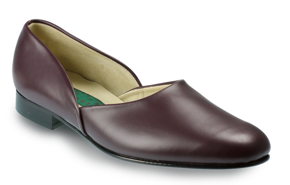 Mens Wine Calf Grecian Slippers
