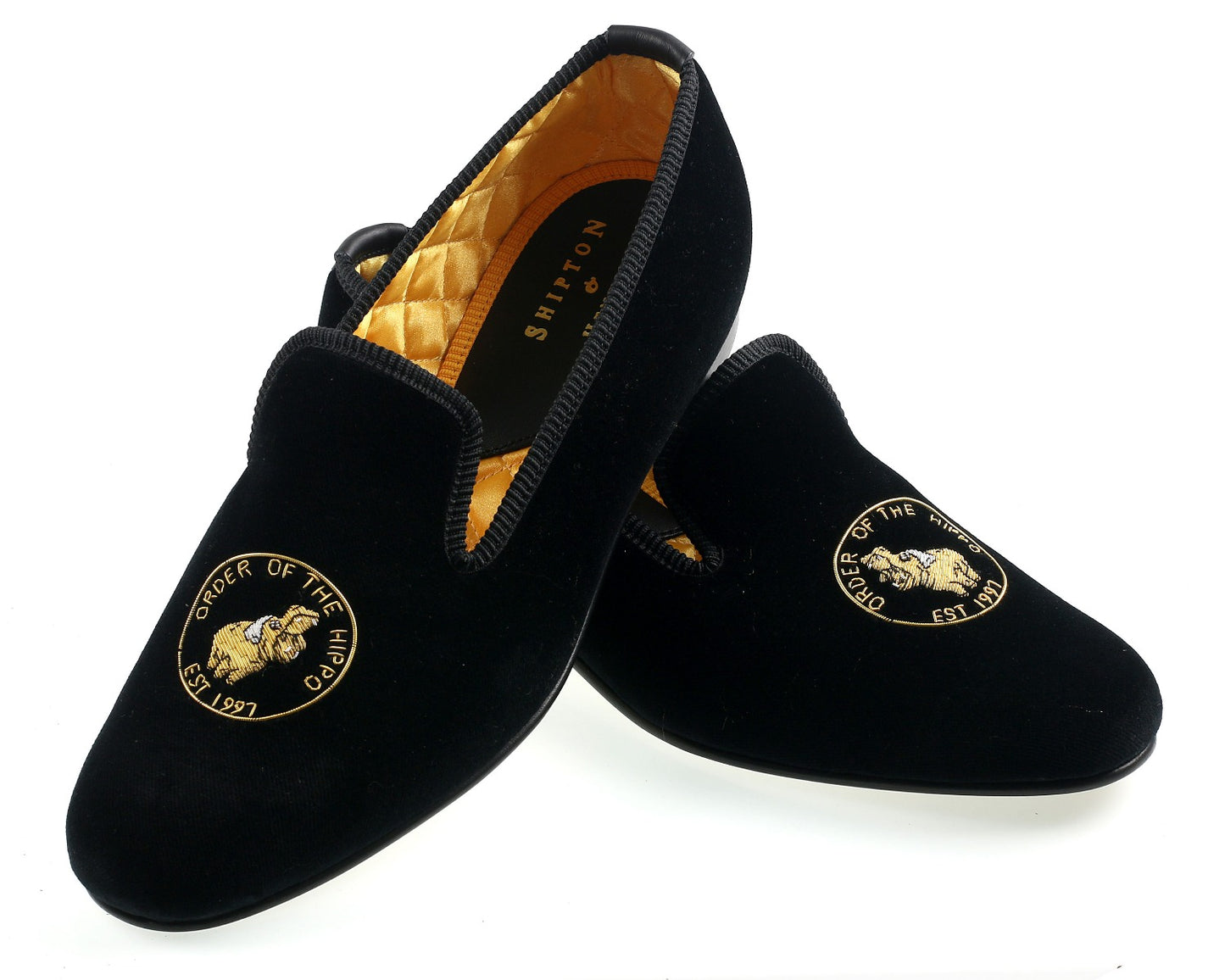 Hippo Club Velvet Slippers