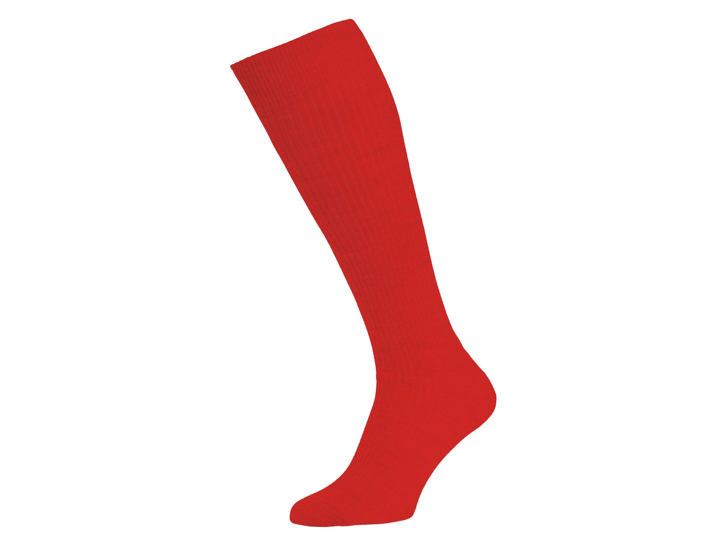 Men's Long Wool Rich Socks - Red