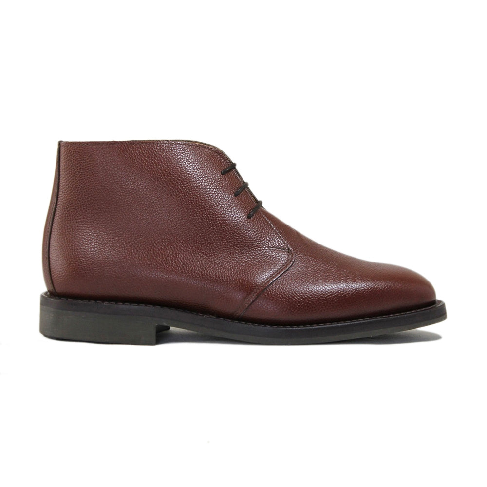 Holborn Mens Brown Grain Leather Chukka Boot Side