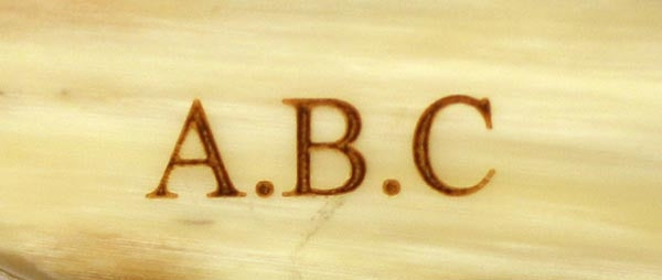 Times New Roman - 5 mm letter height engraving sample