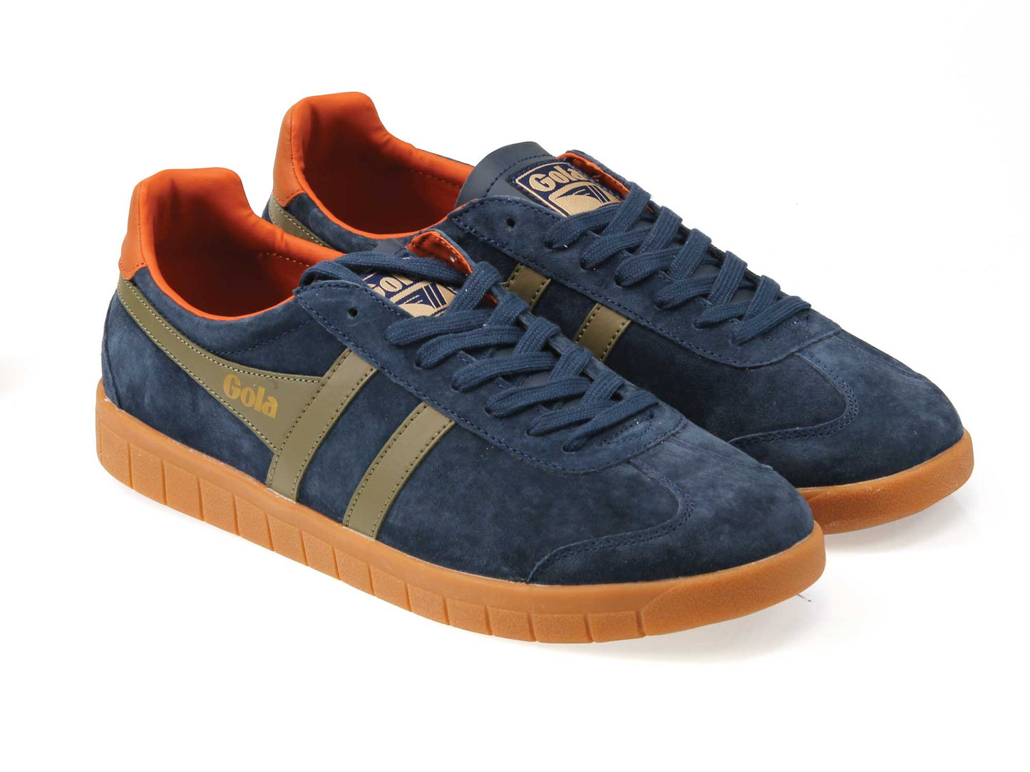 sneaker navy suede khaki stripes