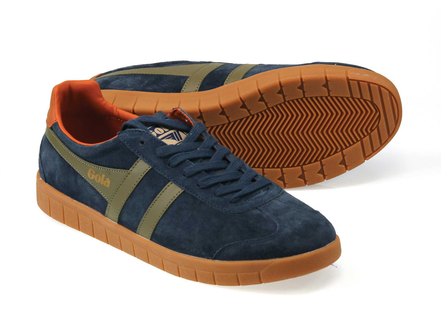 sneaker navy suede khaki stripes