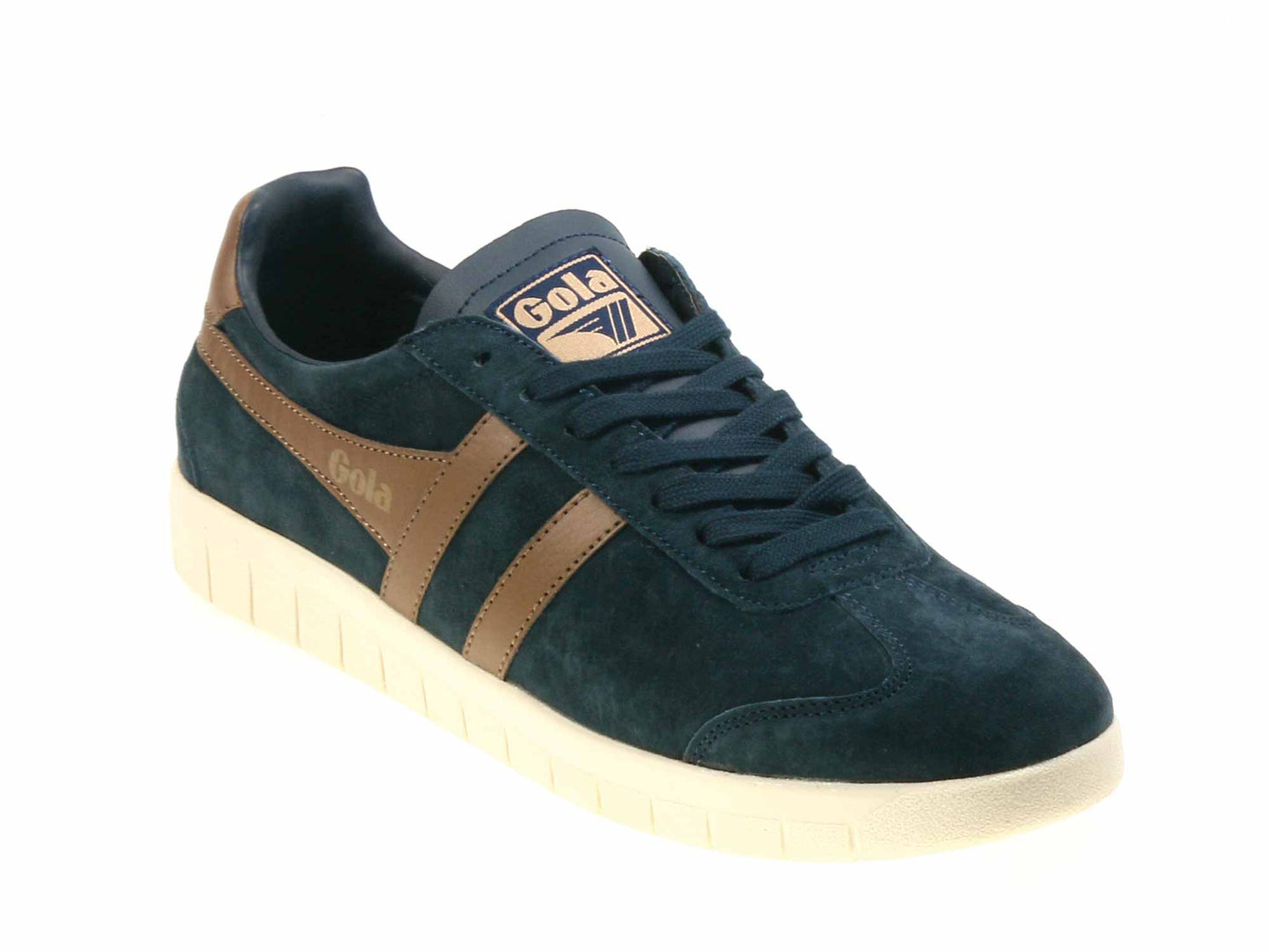 Hurricane Mens Navy Tobacco Suede Classic Trainers
