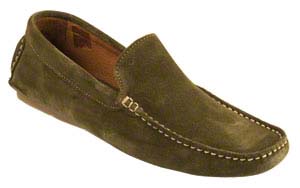 SARDINIA Khaki suede driving shoe