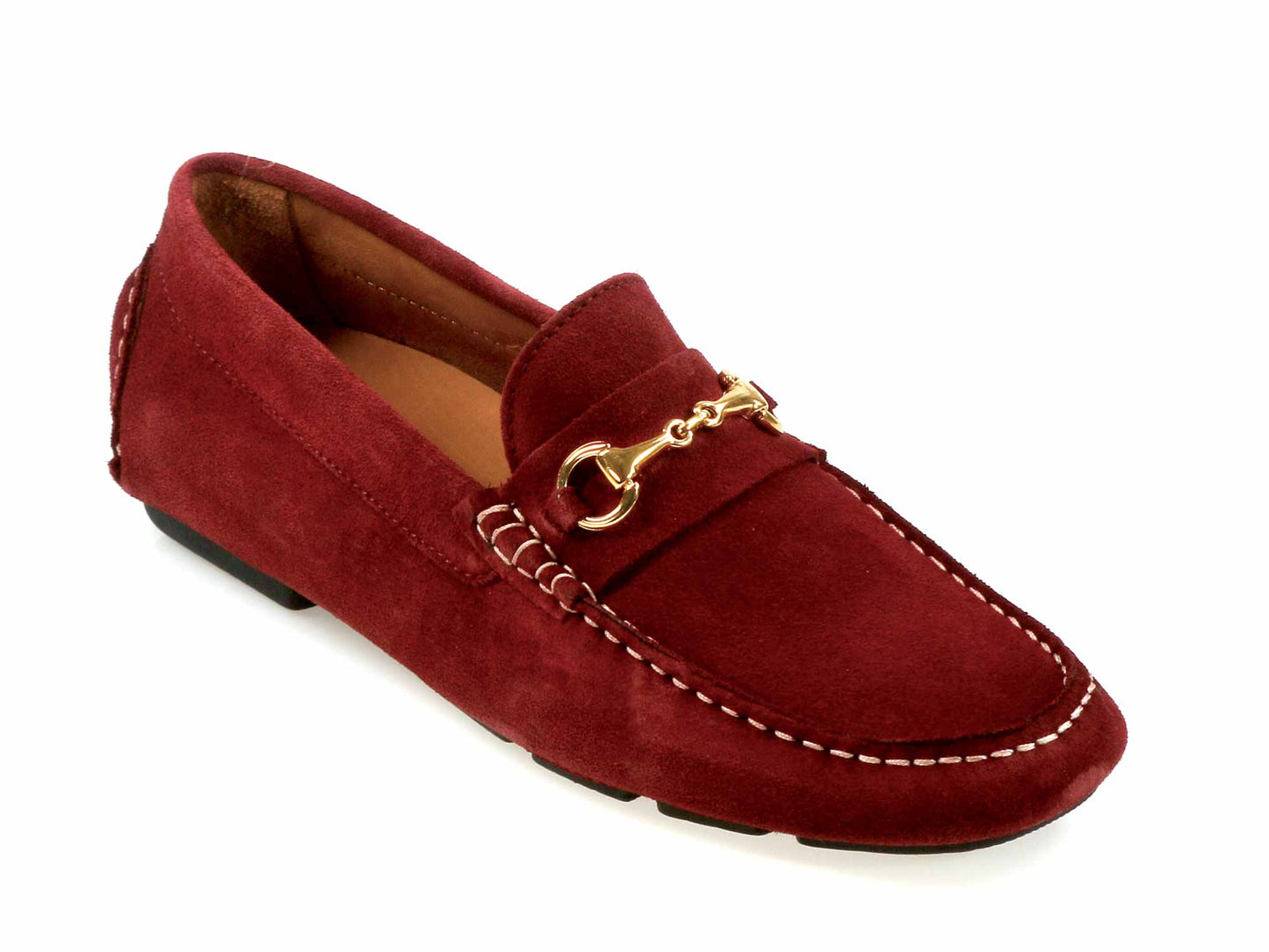 ISOLA Mens Bordeaux Suede Driving Shoe with Buckle